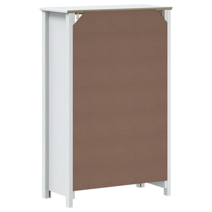 Mobile da Bagno BERG Bianco 69,5x34x110 cm Legno Massello Pino | homemem39