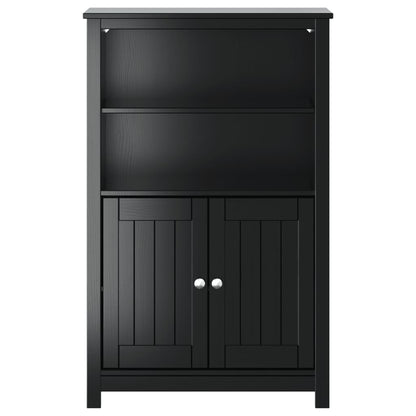 Mobile da Bagno BERG Nero 69,5x34x110 cm Legno Massello di Pino | homemem39