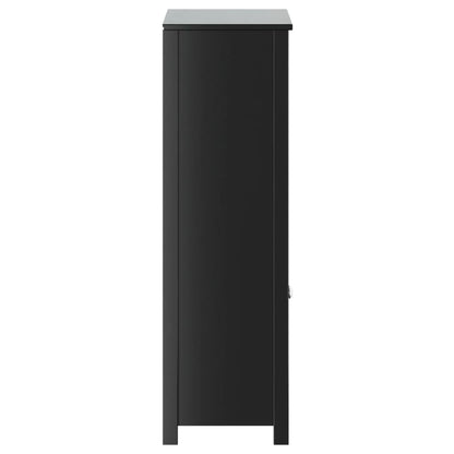 Mobile da Bagno BERG Nero 69,5x34x110 cm Legno Massello di Pino | homemem39