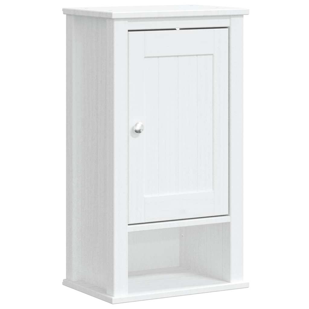 Mobile da Bagno a Muro BERG Bianco 40x27x71,5 cm Massello Pino | homemem39