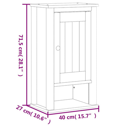 Mobile da Bagno a Muro BERG Bianco 40x27x71,5 cm Massello Pino | homemem39
