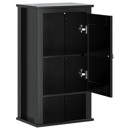 Mobile da Bagno a Muro BERG Nero 40x27x71,5 cm Massello Pino | homemem39