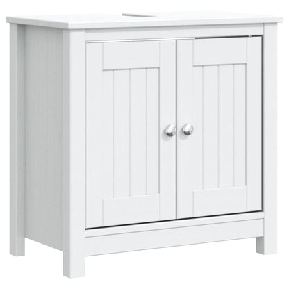 Mobile Lavabo da Bagno BERG Bianco 60x34x59 cm Massello Pino | homemem39