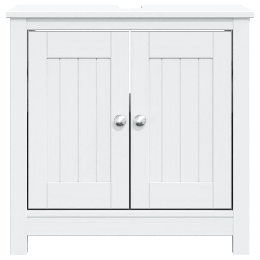 Mobile Lavabo da Bagno BERG Bianco 60x34x59 cm Massello Pino | homemem39