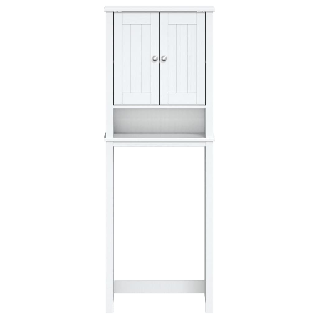 Portaoggetti Sopra WC BERG Bianco 60x27x164,5 cm Legno Massello | homemem39