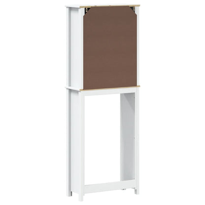 Portaoggetti Sopra WC BERG Bianco 60x27x164,5 cm Legno Massello | homemem39