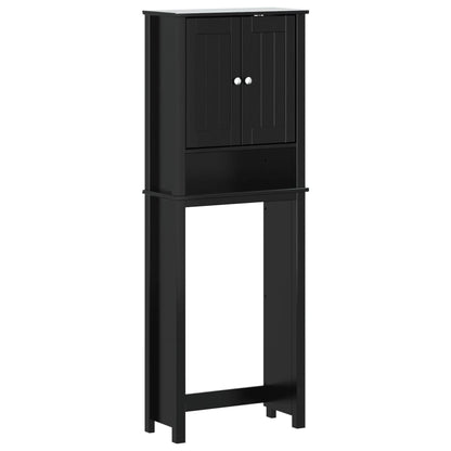 Portaoggetti Sopra WC BERG Nero 60x27x164,5 cm Legno Massello | homemem39