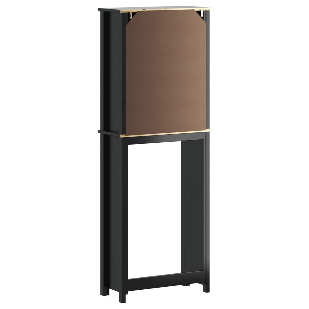 Portaoggetti Sopra WC BERG Nero 60x27x164,5 cm Legno Massello | homemem39
