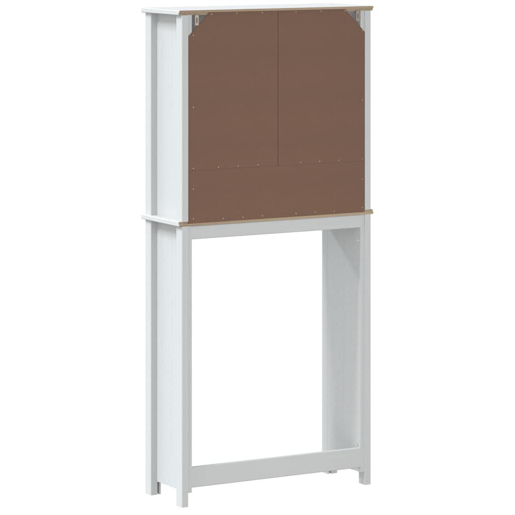 Mobile per Lavatrice BERG Bianco 76x27x164,5cm Legno Massello | homemem39