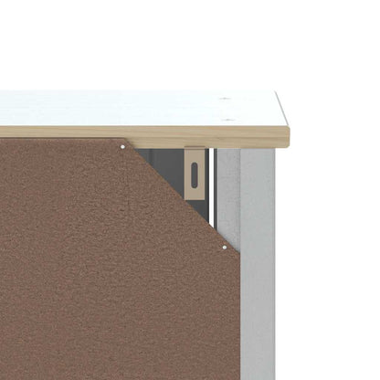 Mobile per Lavatrice BERG Bianco 76x27x164,5cm Legno Massello | homemem39