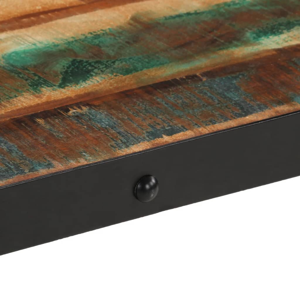 Tavolino Salotto con Ruote Legno Massello Recupero 100x55x26 cm | homemem39