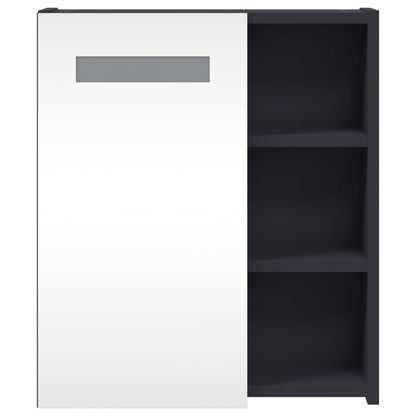 Armadietto Bagno con Specchio e LED Grigio Chiaro 45x13x52 cm - homemem39