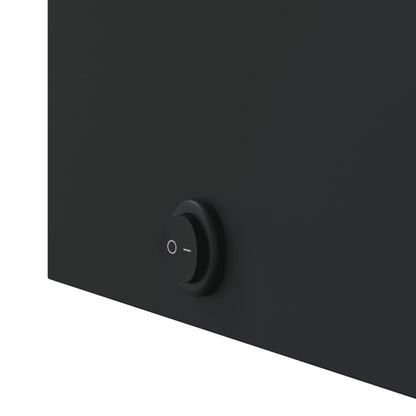 Armadietto Bagno con Specchio e LED Nero 45x13x52 cm | homemem39