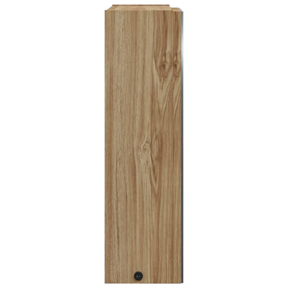 Armadietto Bagno con Specchio e LED Rovere 45x13x52 cm | homemem39