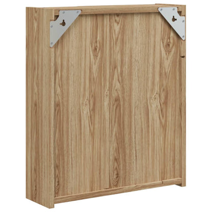 Armadietto Bagno con Specchio e LED Rovere 45x13x52 cm | homemem39