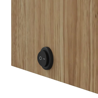 Armadietto Bagno con Specchio e LED Rovere 45x13x52 cm | homemem39
