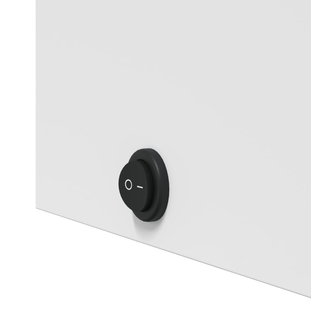 Armadietto Bagno con Specchio e LED ad Arco Bianco 42x13x70 cm | homemem39