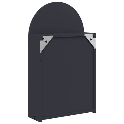 Armadietto Bagno con Specchio e LED ad Arco Grigio 42x13x70 cm | homemem39