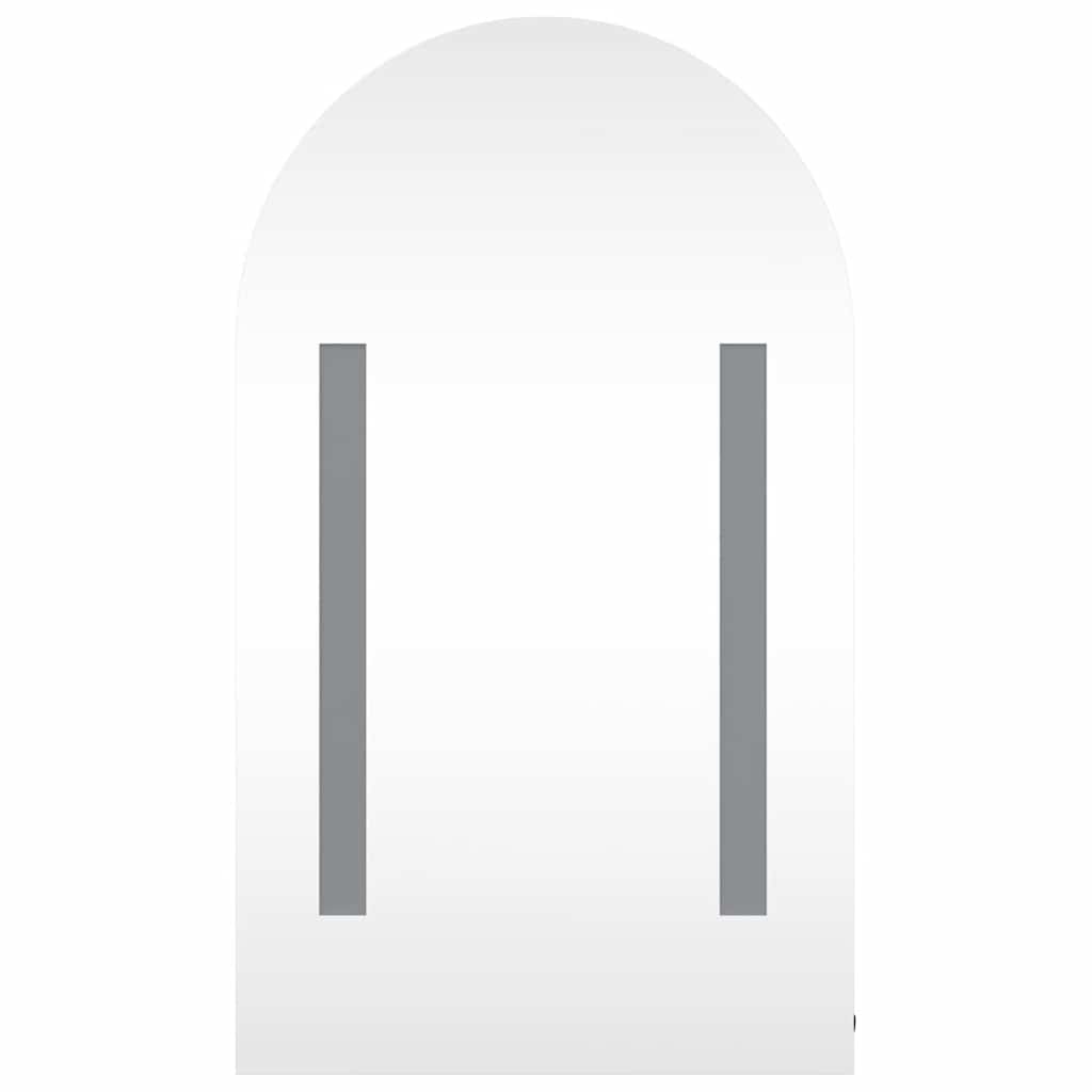 Armadietto Bagno con Specchio e LED ad Arco Nero 42x13x70 cm | homemem39