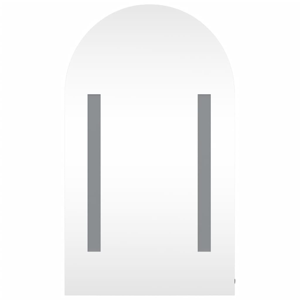 Armadietto Bagno con Specchio e LED ad Arco Rovere 42x13x70 cm | homemem39