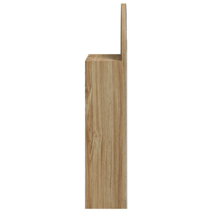 Armadietto Bagno con Specchio e LED ad Arco Rovere 42x13x70 cm | homemem39