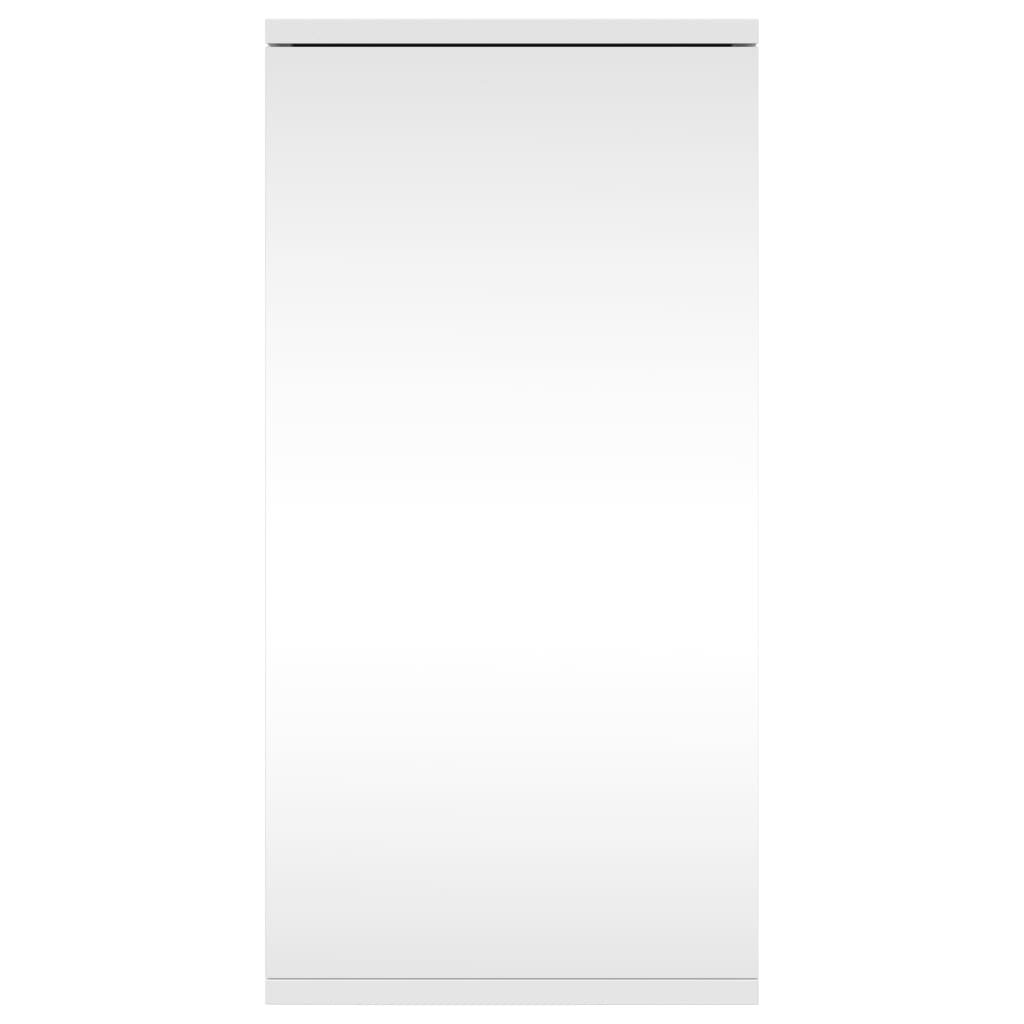 Armadietto Angolare con Specchio da Bagno Bianco 30x24x60 cm | homemem39