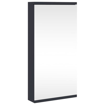 Armadietto Angolare con Specchio da Bagno Grigio 30x24x60 cm | homemem39