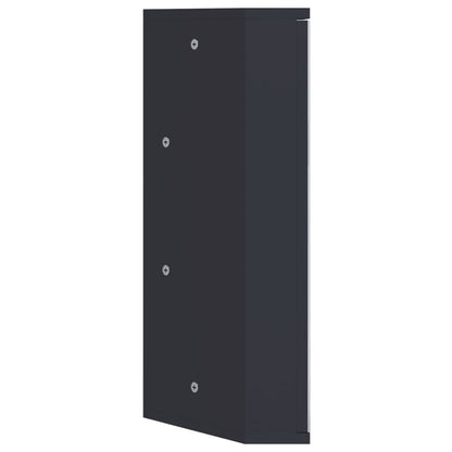 Armadietto Angolare con Specchio da Bagno Grigio 30x24x60 cm | homemem39