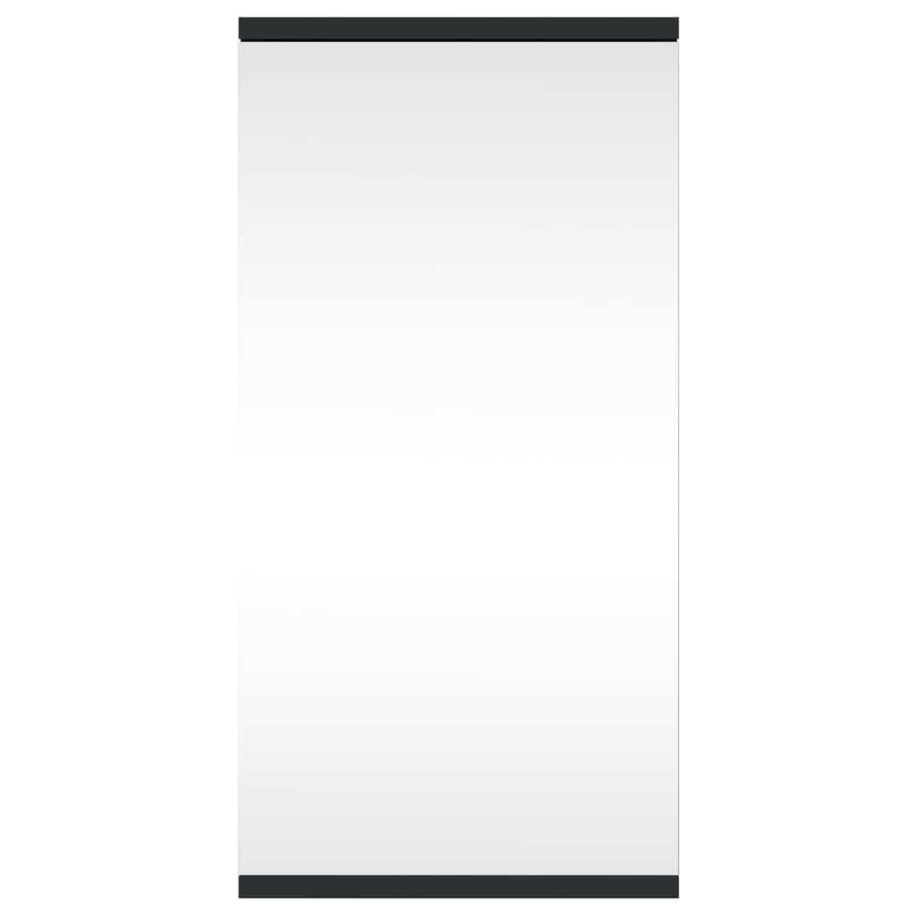 Armadietto Angolare con Specchio da Bagno Nero 30x24x60 cm | homemem39