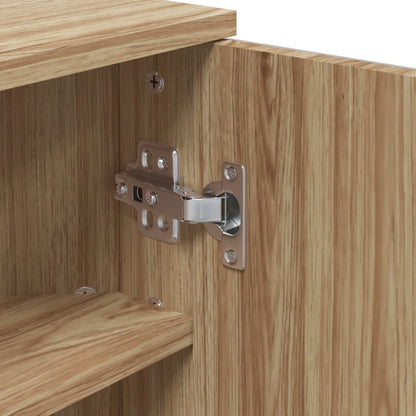 Armadietto Angolare con Specchio da Bagno Rovere 30x24x60 cm | homemem39
