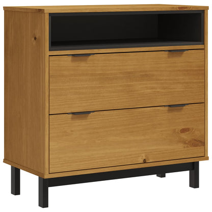 Cassettiera FLAM 80x40x80 cm in Legno Massello di Pino - homemem39