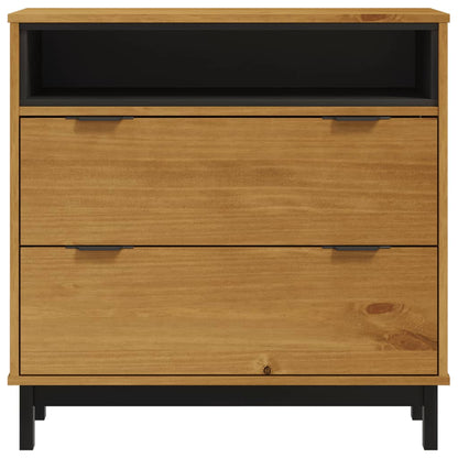 Cassettiera FLAM 80x40x80 cm in Legno Massello di Pino - homemem39