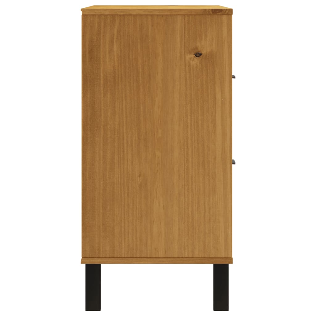 Cassettiera FLAM 80x40x80 cm in Legno Massello di Pino - homemem39