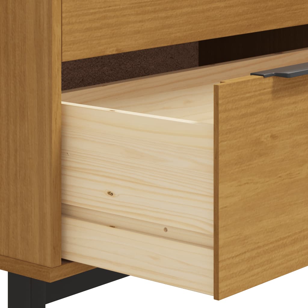 Cassettiera FLAM 80x40x80 cm in Legno Massello di Pino - homemem39
