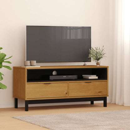 Mobile TV FLAM 110x40x50 cm in Legno Massello di Pino - homemem39
