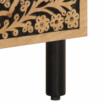 Comodino 40x33x46 cm in Legno Massello di Mango