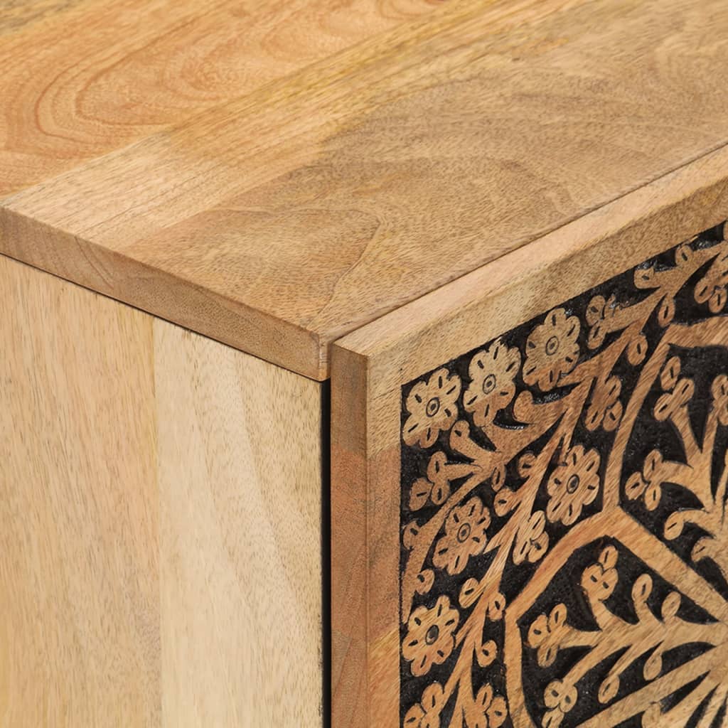 Comodini 2pz 40x33x46 cm in Legno Massello di Mango | homemem39