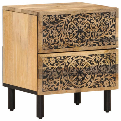 Comodino 40x33x46 cm in Legno Massello di Mango | homemem39