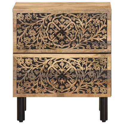 Comodino 40x33x46 cm in Legno Massello di Mango | homemem39