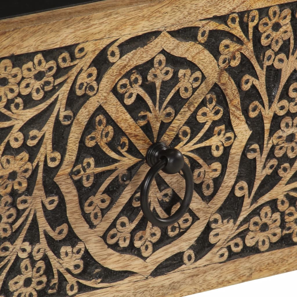 Mobile Porta TV 70x33x46 cm in Legno Massello di Mango - homemem39