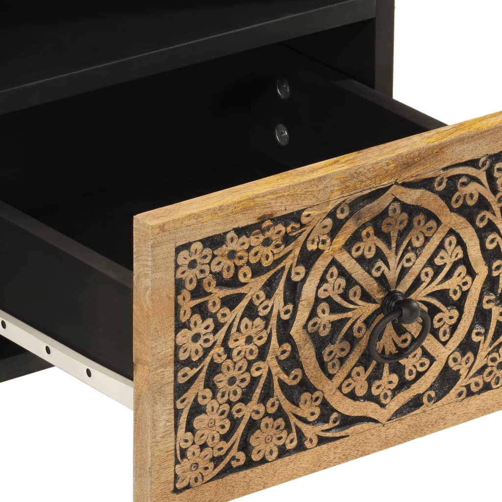 Mobile Porta TV 70x33x46 cm in Legno Massello di Mango - homemem39