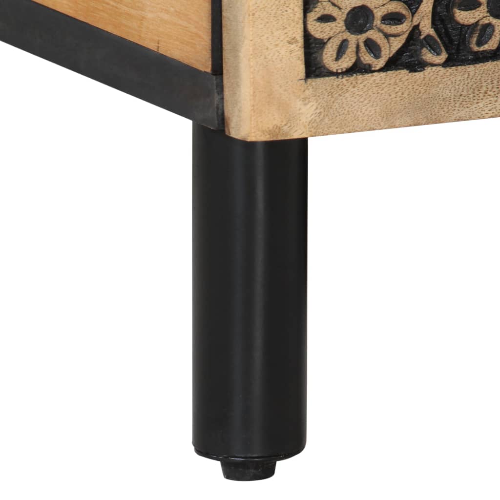Tavolino da Salotto 80x50x40 cm Legno Massello di Mango | homemem39