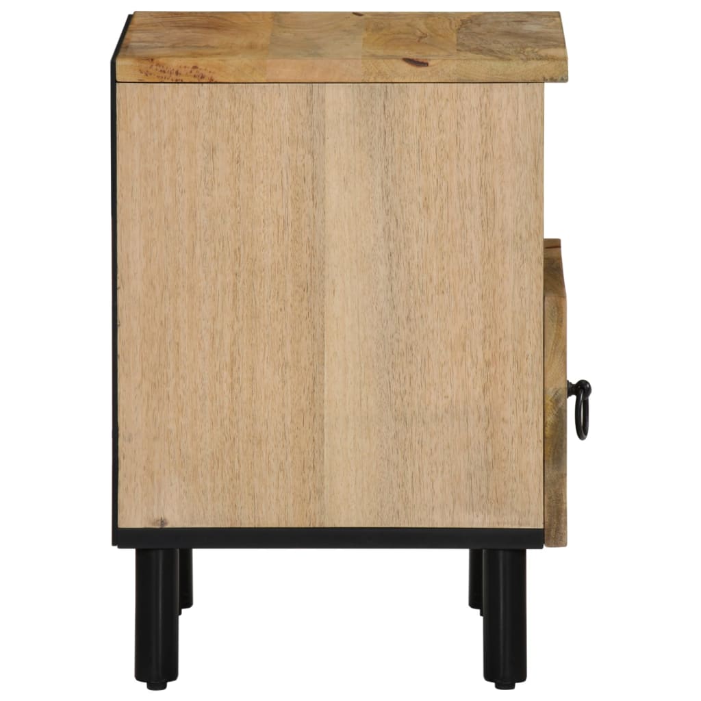Comodino 40x33x46 cm in Legno Massello di Mango - homemem39