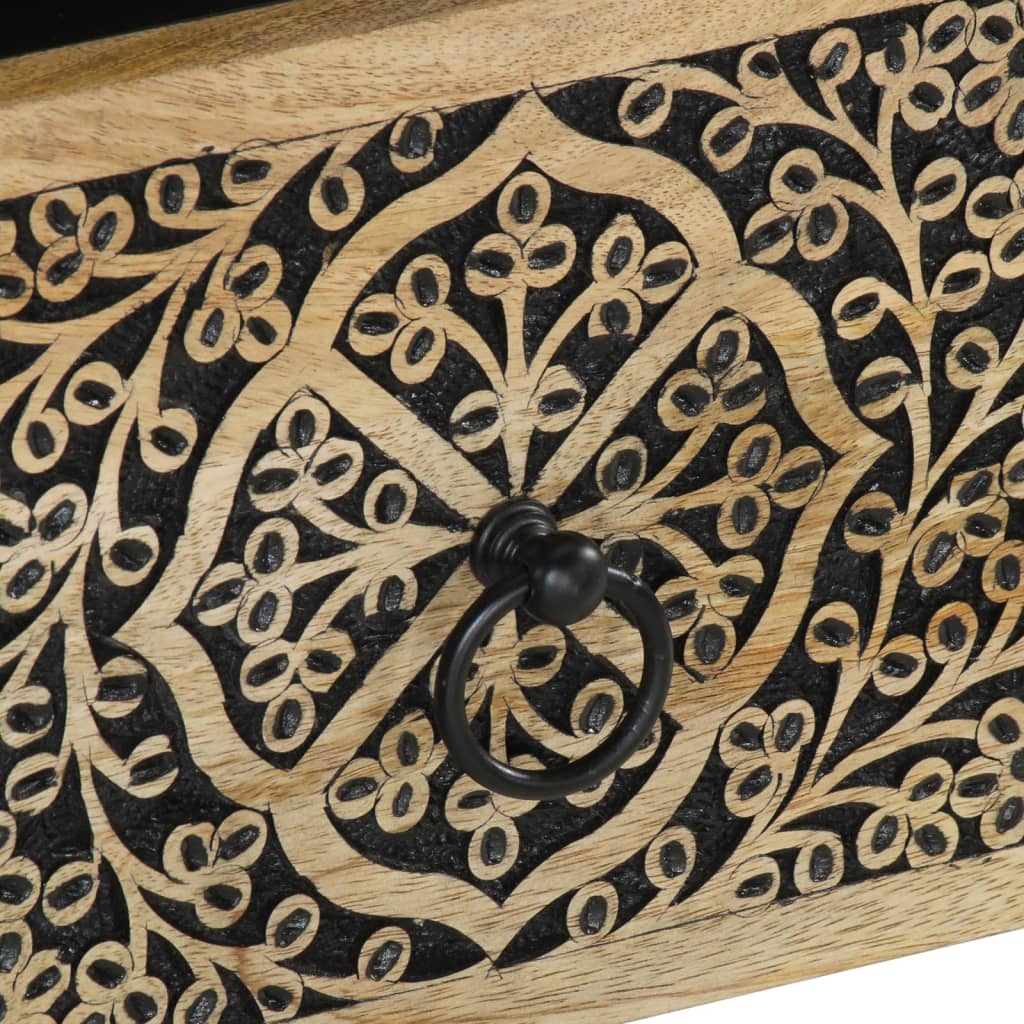 Comodino 40x33x46 cm in Legno Massello di Mango | homemem39