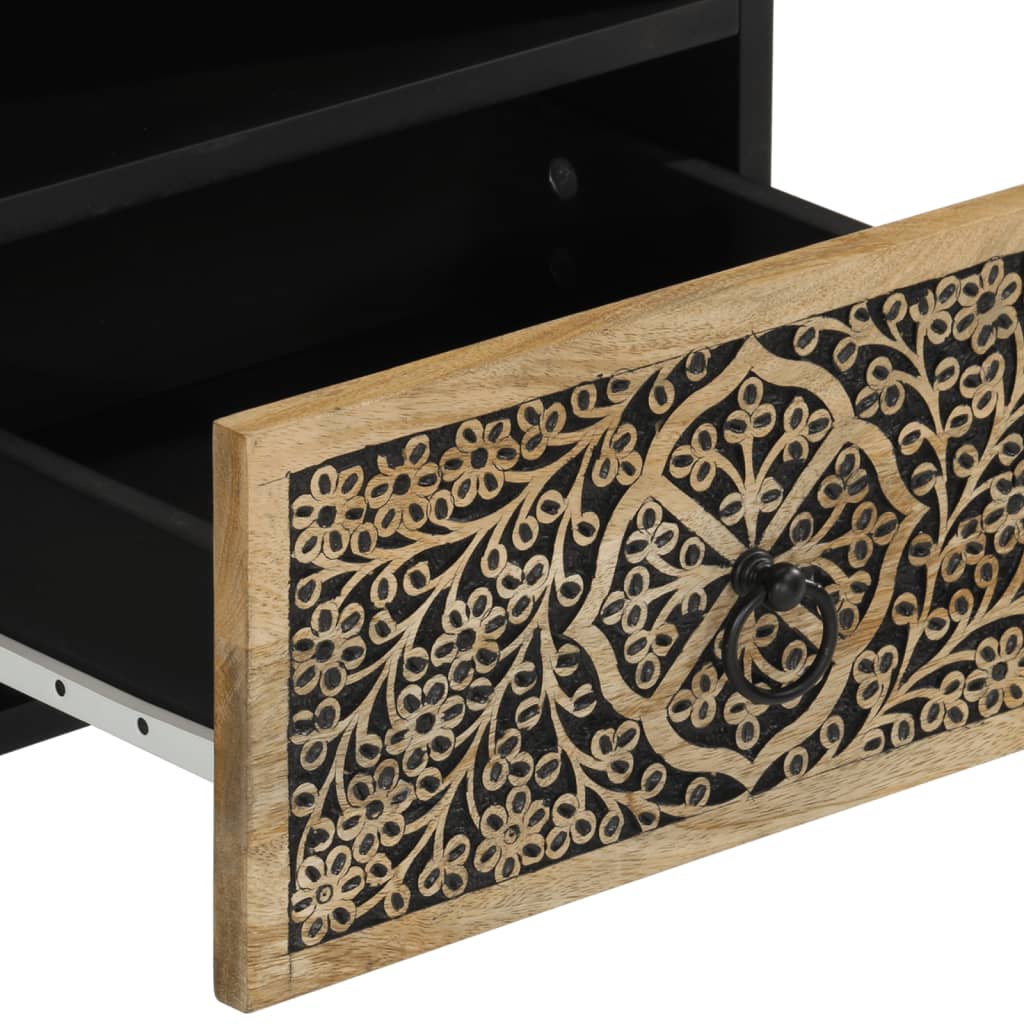 Comodino 40x33x46 cm in Legno Massello di Mango | homemem39