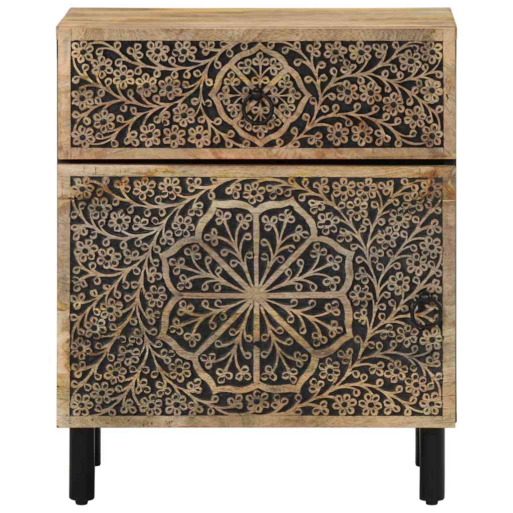 Comodino 50x33x60 cm in Legno Massello di Mango | homemem39