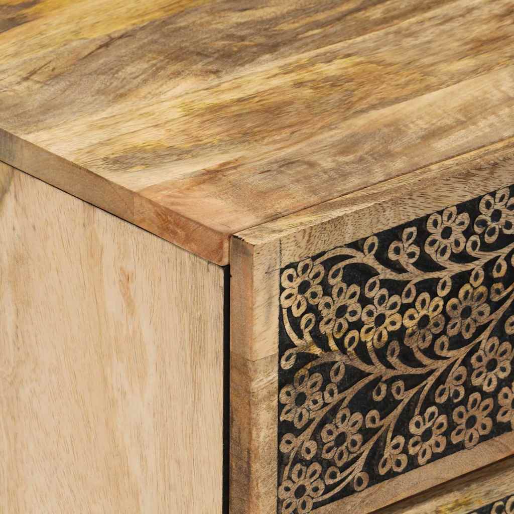 Comodino 50x33x60 cm in Legno Massello di Mango | homemem39