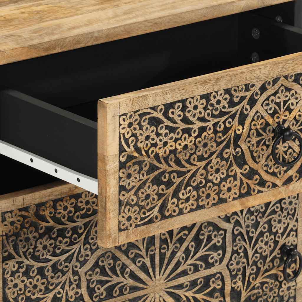 Comodino 50x33x60 cm in Legno Massello di Mango | homemem39