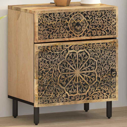 Comodino 50x33x60 cm in Legno Massello di Mango | homemem39