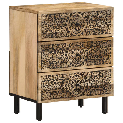 Comodino 50x33x60 cm in Legno Massello di Mango | homemem39